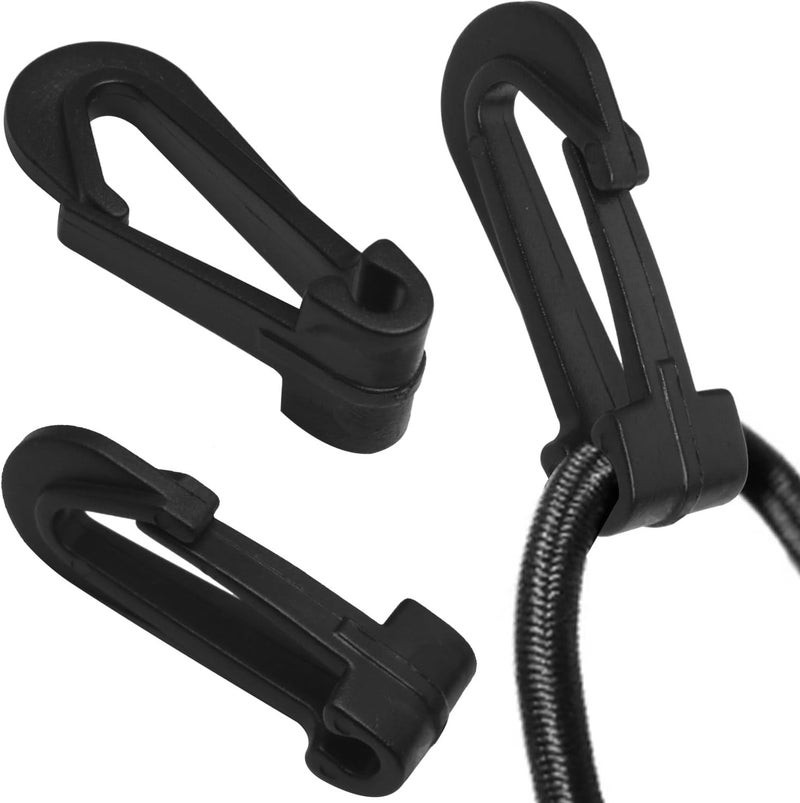 LUORNG Car Trunk Mesh Pocket Hooks Multi Functional Open Plastic Question Mark 5mm Single Head Snap Elastic Camping Gloves Anti Lost Cord Bungee Hook - Image 2